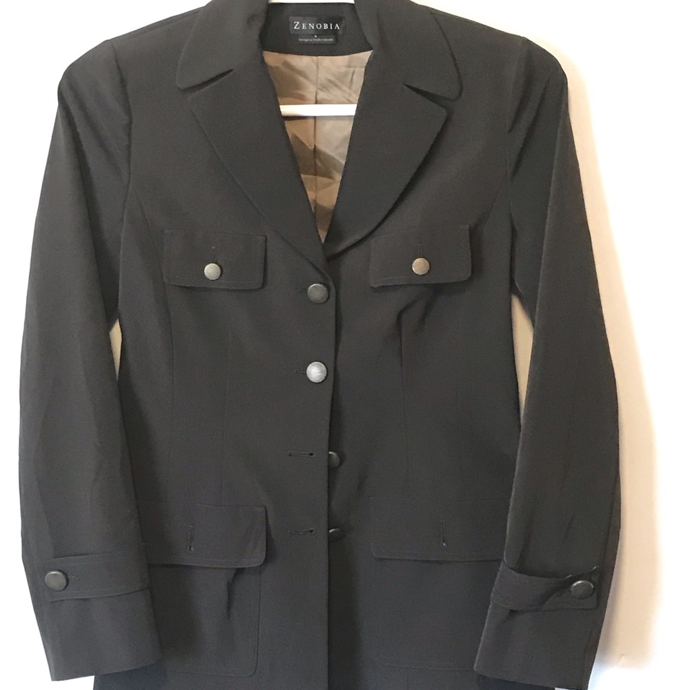 Zenobia Womens Size 6 Brown Blazer